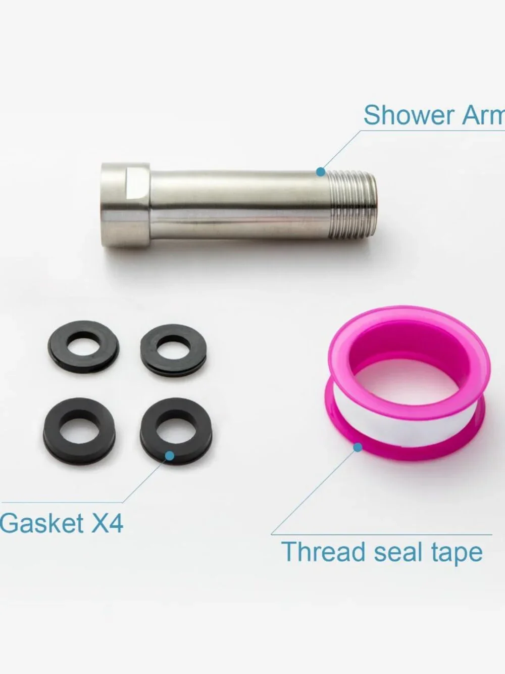 OFFO Shower Head Extension Arm 3 in, Brushed Nickel Shower Arm Extension Shower
